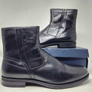 Men's 14 Florsheim Medfield plain toe black zip boots